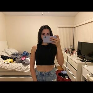 Black crop top